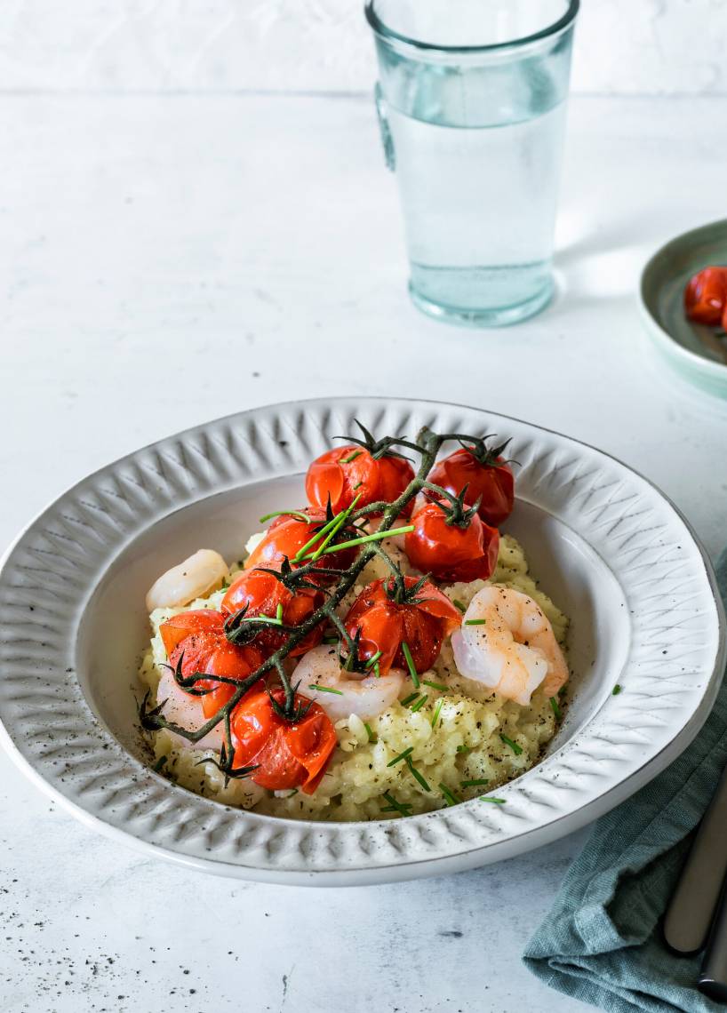 Śródziemnomorskie risotto z krewetkami
