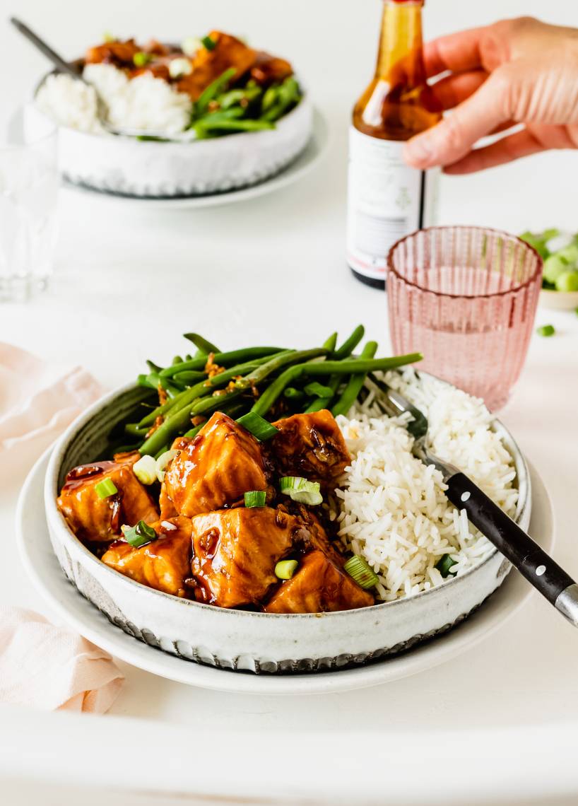 Łosoś teriyaki