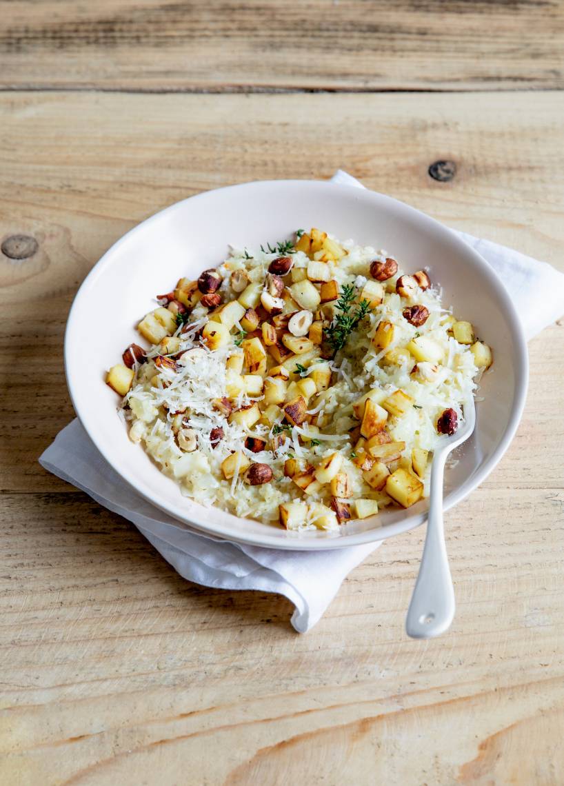 „Risotto” z pęczaku z pasternakiem i orzechami