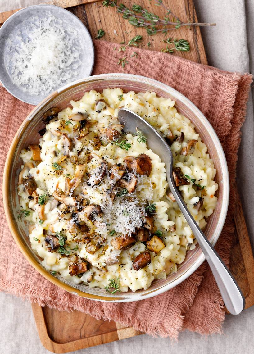 Kremowe risotto z grzybami