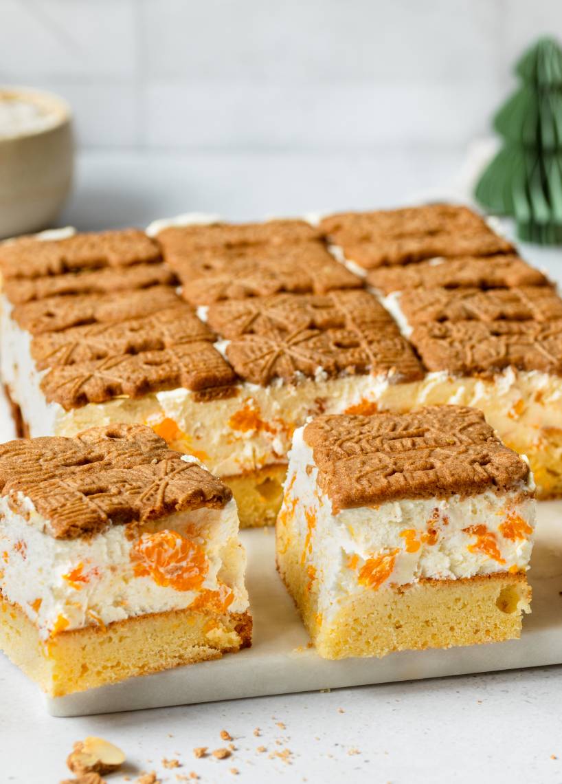 Ciasto Speculoos z twarogiem i mandarynkami