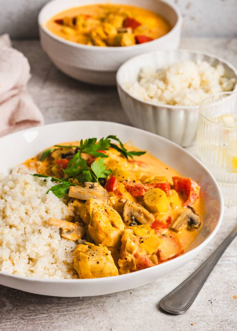 Kurczak w kremowym sosie (low carb)
