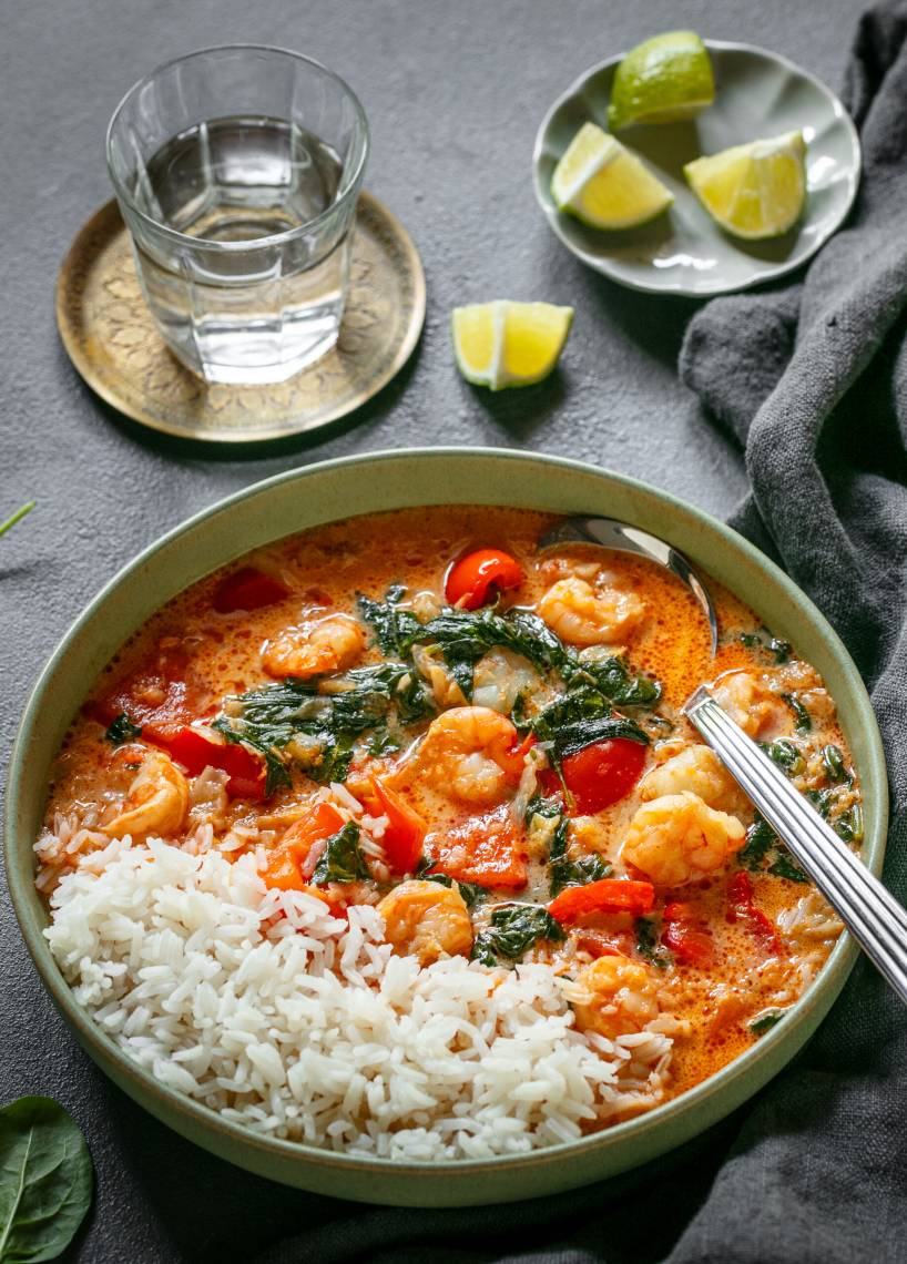 Curry z krewetkami