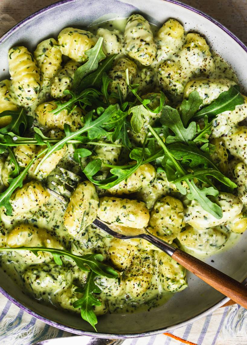 Gnocchi z kremowym sosem ziołowym