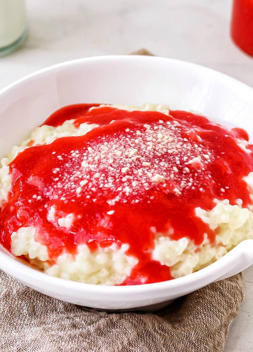 Ryż mleczny à la lody spaghetti