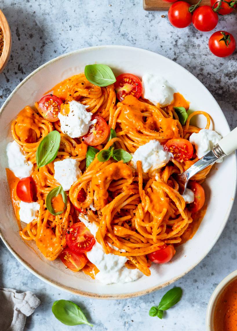 Spaghetti pomidorowe z mozzarellą 2.0