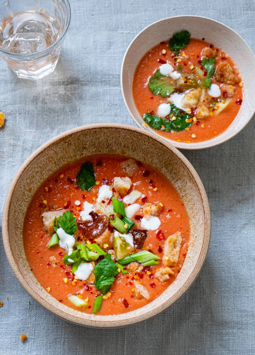 15-minutowe gazpacho z jogurtem