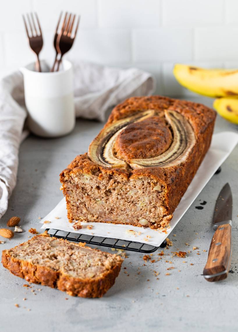 Orkiszowy chleb bananowy bez cukru