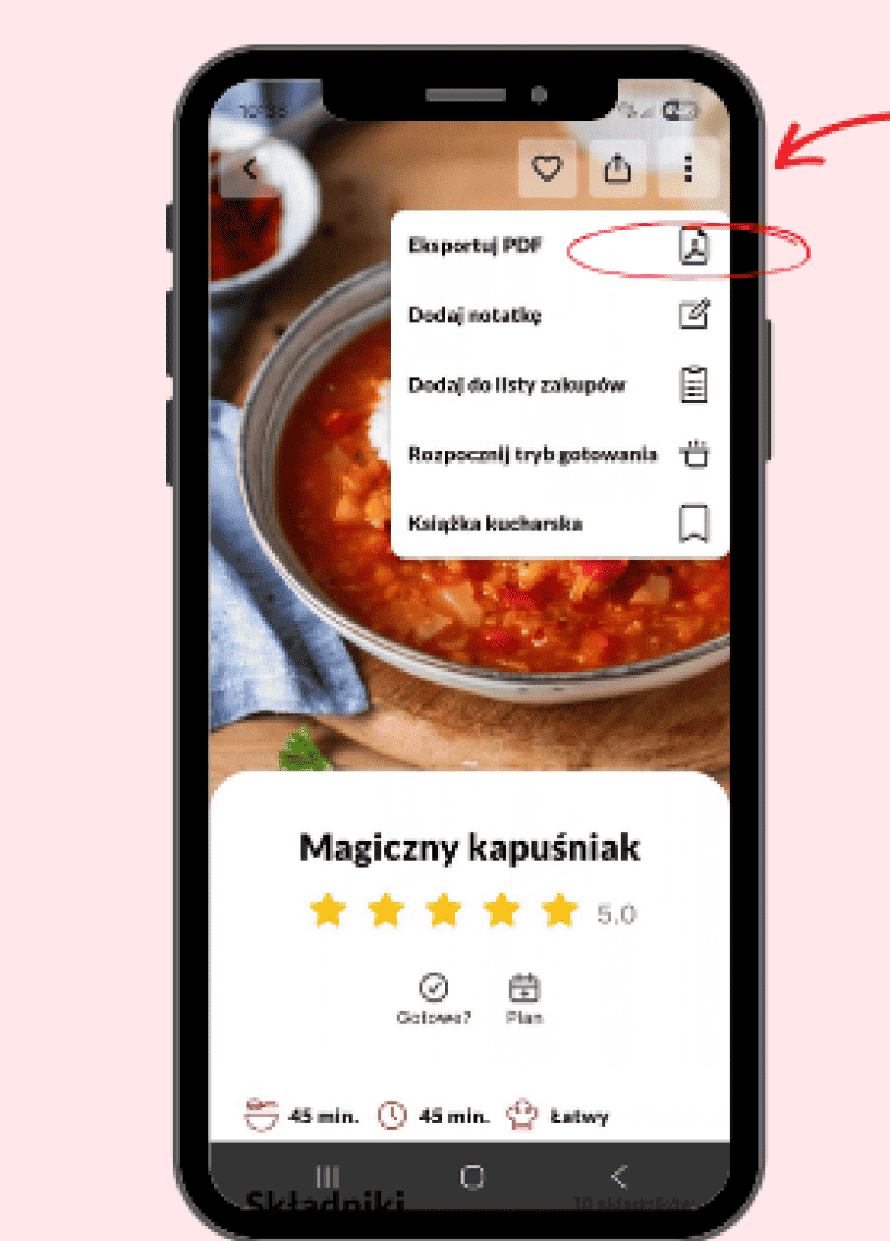 Mockup drukuj przepis
