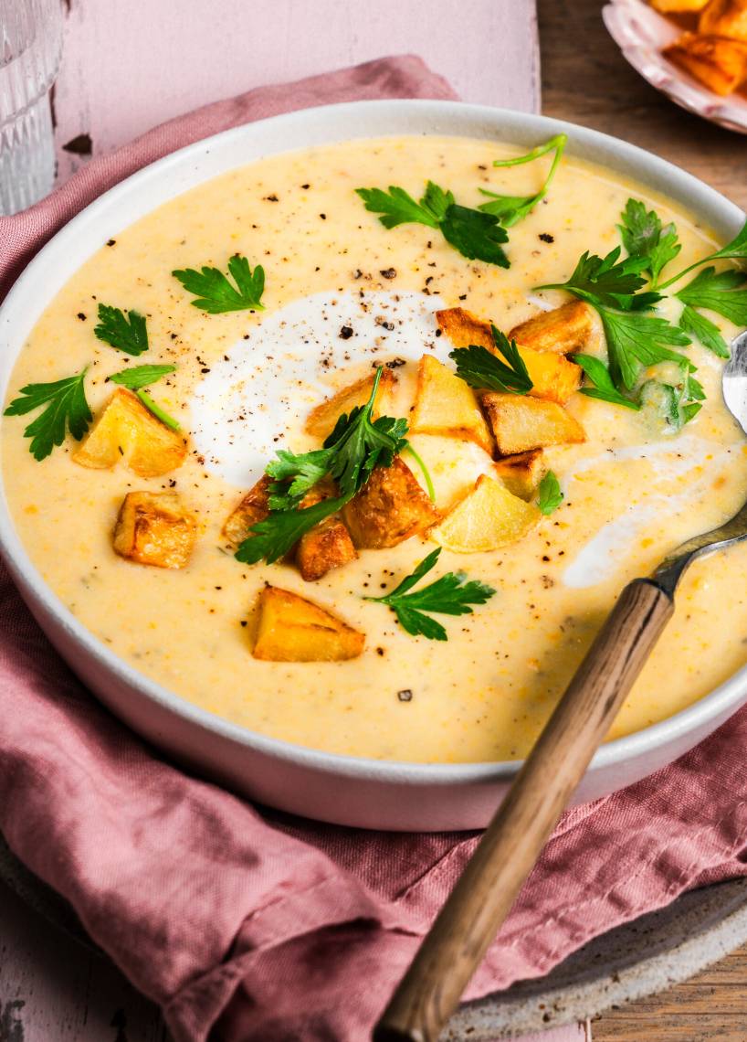 Zupa z pieczonych ziemniaków – upieczona, zmiksowana, ukochana