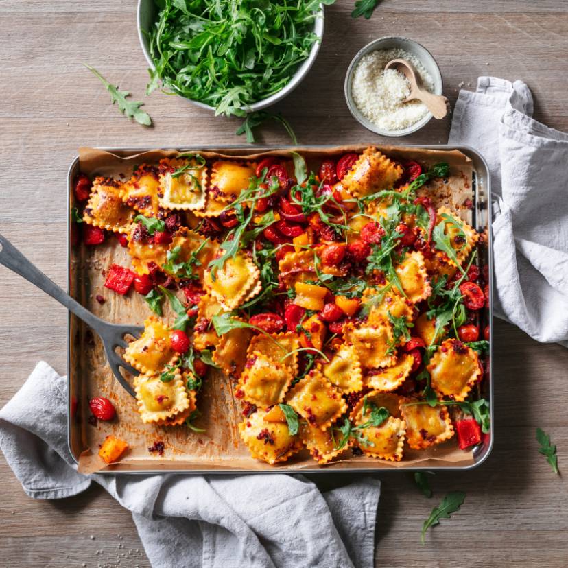 Szybkie ravioli z blachy
