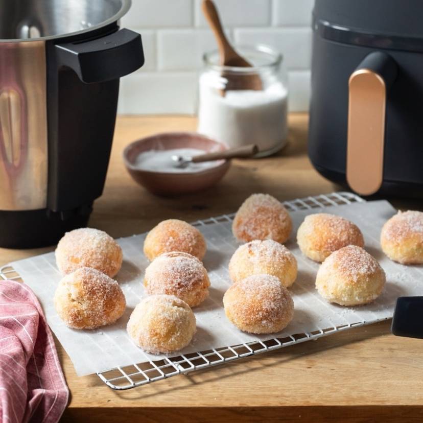 Pączki twarogowe z Air Fryer i Monsieur Cuisine